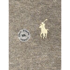 Polo Ralph Lauren XXL Brown Men's Quarter Zip Brown Pullover Sweater New